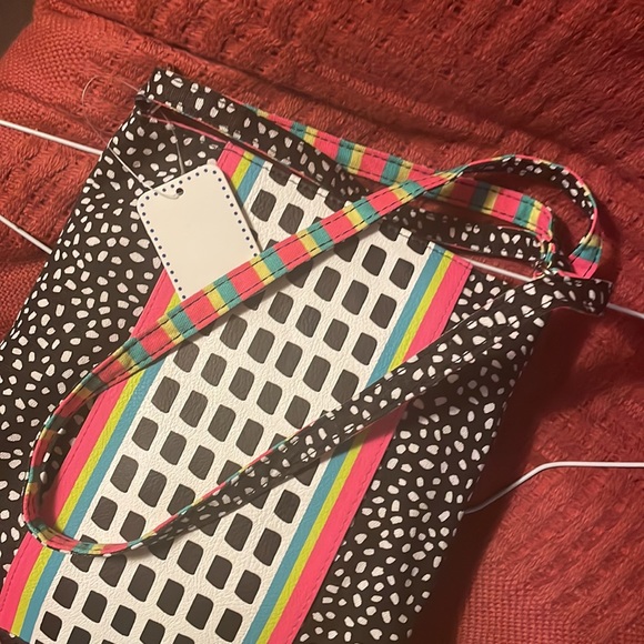 4/$20 Neon Pom Pom crossbody abstract bag new with tag - Picture 6 of 6
